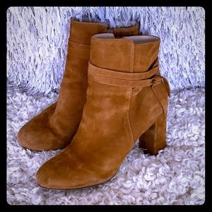 Sole Society Caramel Suede Bootie